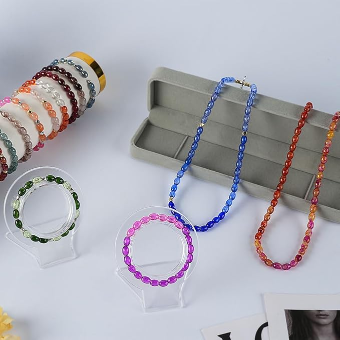 6x8mm Oval Glass Beads Kit - 1500+ Pcs Rice Beads for Jewelry Making, Bracelets, Necklaces DIY - Assorted Colors, Bead Bracelet Kit,Gifts for Teen Girls Crafts for Girls Ages 8-12
