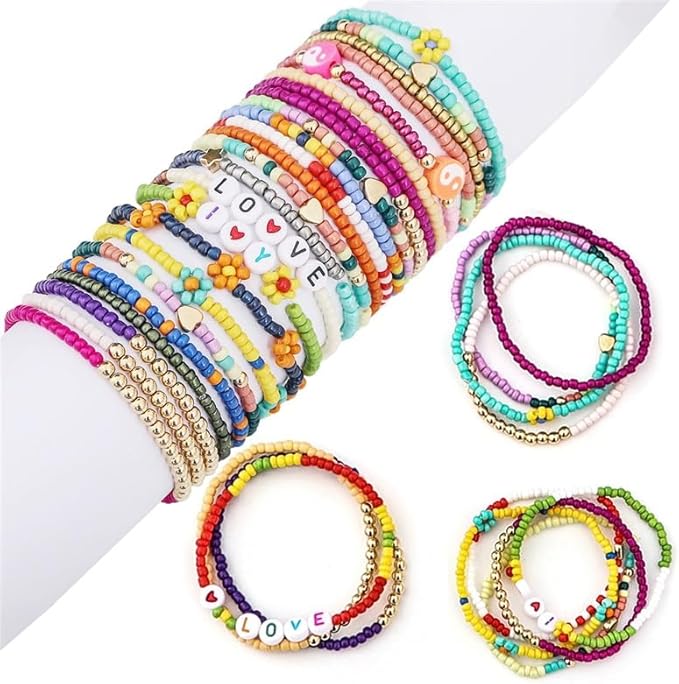 Mix 15 Color Glass Seed Tube Beads Glass Bugle Beads Loose Kit for Jewelry Making DIY Craft Beading (Mix 15 Color, White)