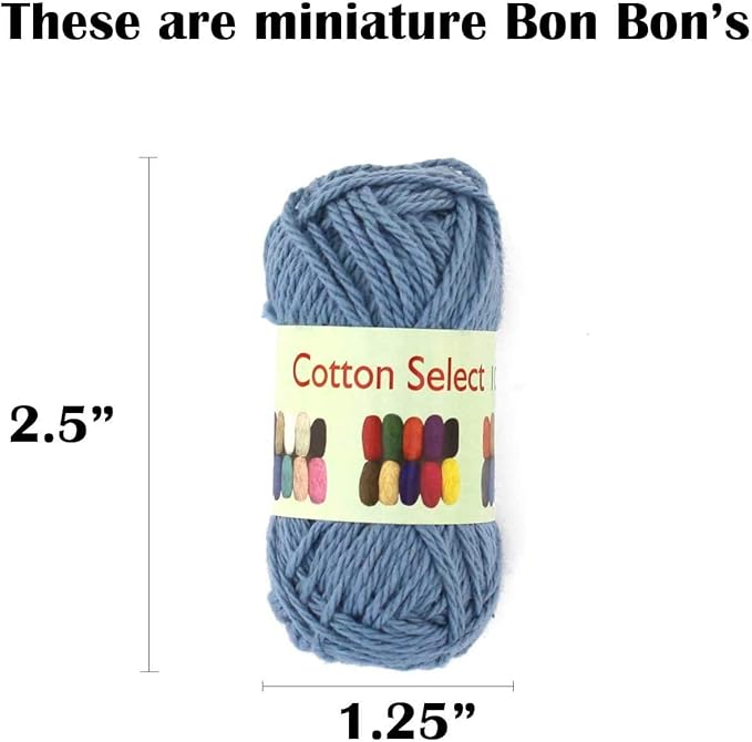 JubileeYarn Cotton Select Bonbon Yarn - 10g/Skein Sport Cotton - Assortment G - 10 Skeins