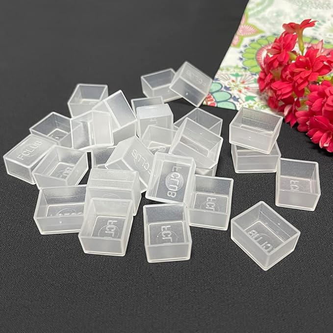 150Pcs Transparent Plastic Empty Watercolor Half Pans – 2ML Capacity, Refillable Paint Pans for DIY Solid Watercolors, Gouache – Fits Metal Watercolor Tins & Travel Palette Box