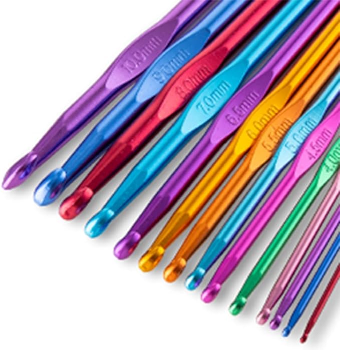 Weabetfu Aluminum Crochet Hook,Knitting Needles Crochet Needles for Knitting Craft Yarn,Crochet Hooks Size C,2.5mm-New