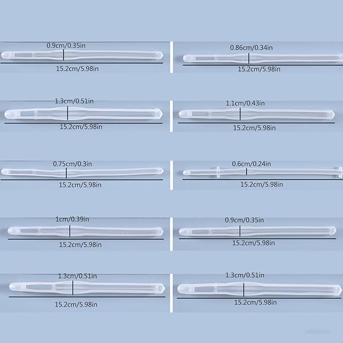 10 Styles Crochet Hook Molds Set Epoxy Resin Casting Silicone Mold Kit Handcraft Art Yarn Weaving Tool Silicone Mold Silicone