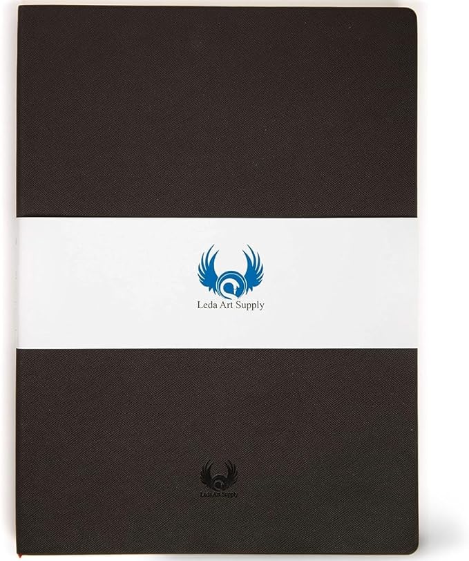 softcover sketch book, a4 sketchbook for drawing, lay flat for everyone, 160 plain pages artist journal ideal for ink, water color, pen, pencils, size: extra large, leda art supply