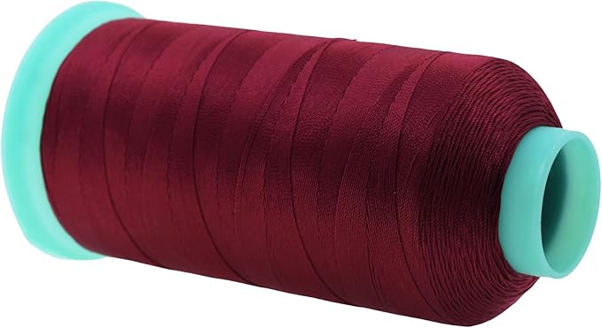 Mandala Crafts Size 92 280D T90 Bonded Nylon Thread - Wine 1100 YDs Tex 90 Heavy Duty Sewing Threads for Leather, Jeans, Weaving, Outdoor Marine Upholstery