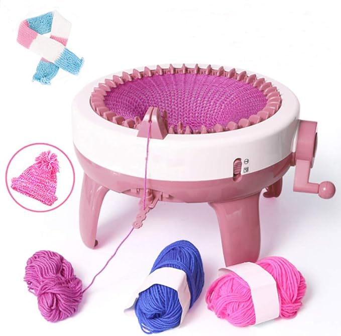 SENTRO 40 Needles Knitting Machine with Electric Adapter, Knitting Board Rotating Double Loom,Smart Weaving Loom Round Knitting Machines, Weaving Loom Machine Kit for Automatic Knit