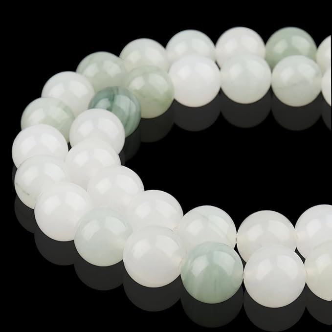 Natural Stone Beads for Jewelry Making - 6mm Gemstone Round Beads for Bracelets(59-62pcs, Tianshan Quartzite Jade)