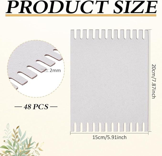 FINGERINSPIRE 48PCS Cardboard Weaving Loom Kit 5.9x7.87inch Gray Paper Weaving Board with Gears Portable Craft Loom for Beginner Knitting Sewing Crochet Travel Tapestry Making DIY Projects