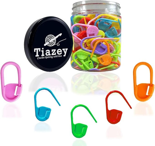 80 Pieces Jumbo Locking Stitch Markers,Larger Knitting Crochet Markers Clip Needle Safety Pins Crochet Hooks Knitting Row Stitch Counter
