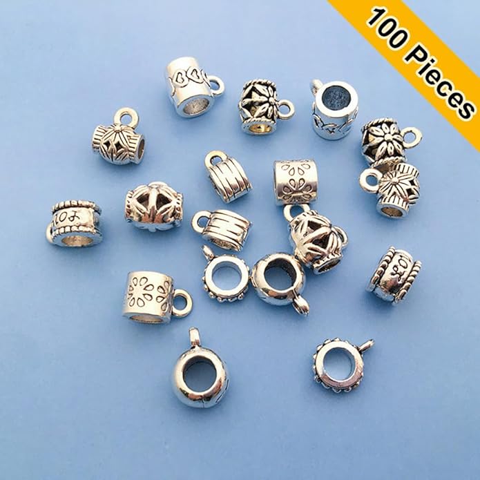 100 Pieces Jewelry Making Charms Pendants for Bracelet Bulk lot Necklace Earrings Keychain Charms Beads DIY Kit Trendy Craft