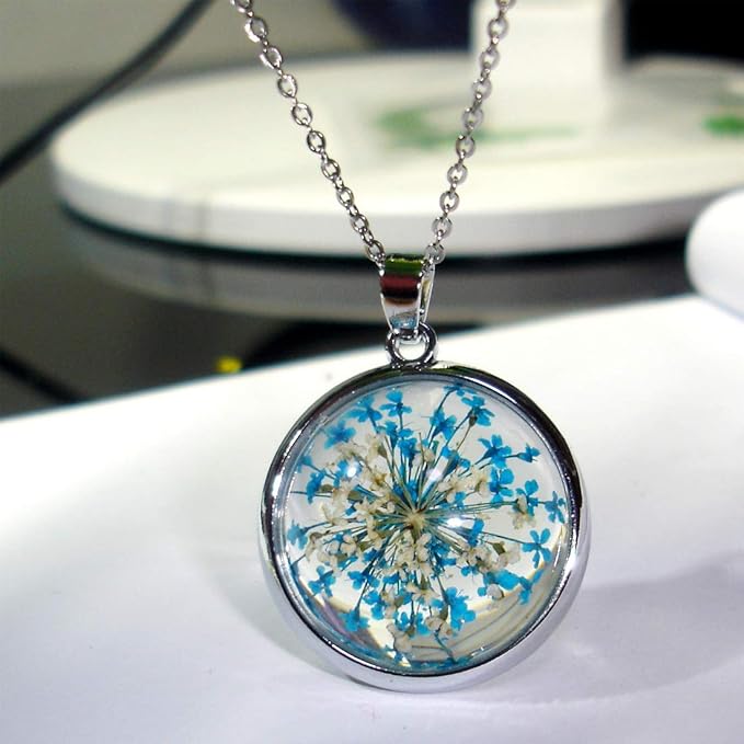 LANBEIDE Silver Pendant Trays for Jewelry Making Kits, 40 Pieces Stainless Steel Round Bezel with 40 Pcs Clear Cabochon Dome 25mm / 1 Inch Diameter (Total 80 Pcs)