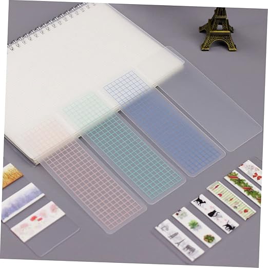 STOBOK 40pcs Washi Tape Storage Boards for Crafting Thick Rounded Corner Paper Tape Dispensers Organizer for Scrapbooking and Journals