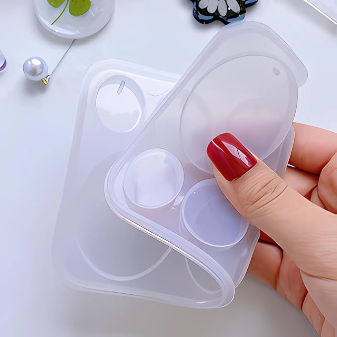 RESIN GO Resin Jewelry Molds, 128 Pcs Multiple UV Resin Earring Mold with Holes, Basic Epoxy Keychain Kits Bundle Complete Set, Necklace Pendant Moldes para Resina Epoxica for Female