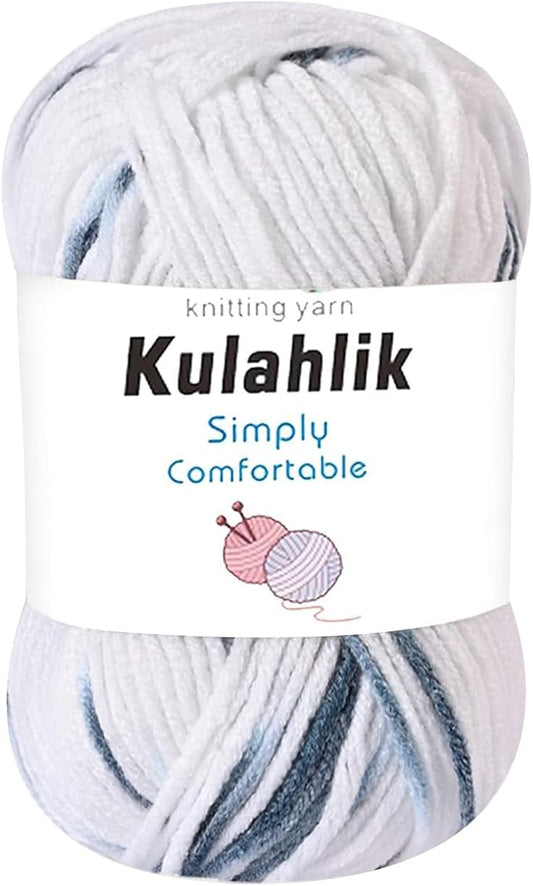 50g(1x50g) Acrylic Yarn for Crocheting and Knitting, Colorful Gradient Yarn Thread, 1 Rolls Skeins, Multicolor Hilo Acrílico, Perfect for DIY Crafts Project