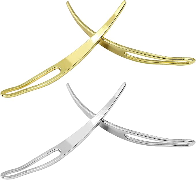 4 Pcs Interlocking Tool Sisterlock Retighten Tool Dreadlock Crochet Needle for Hair Dreadlock(Gold+Silver)
