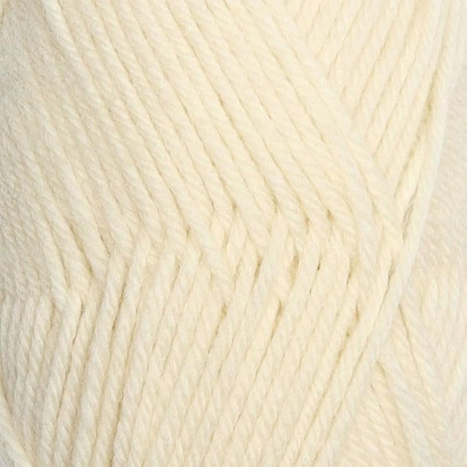 100% Pure Wool Yarn Superwash Set of 3 Skeins (150 Grams) DK Weight - Sourced Directly from Peru - Heavenly Soft and Perfect for Knitting and Crocheting (Jasmine White)