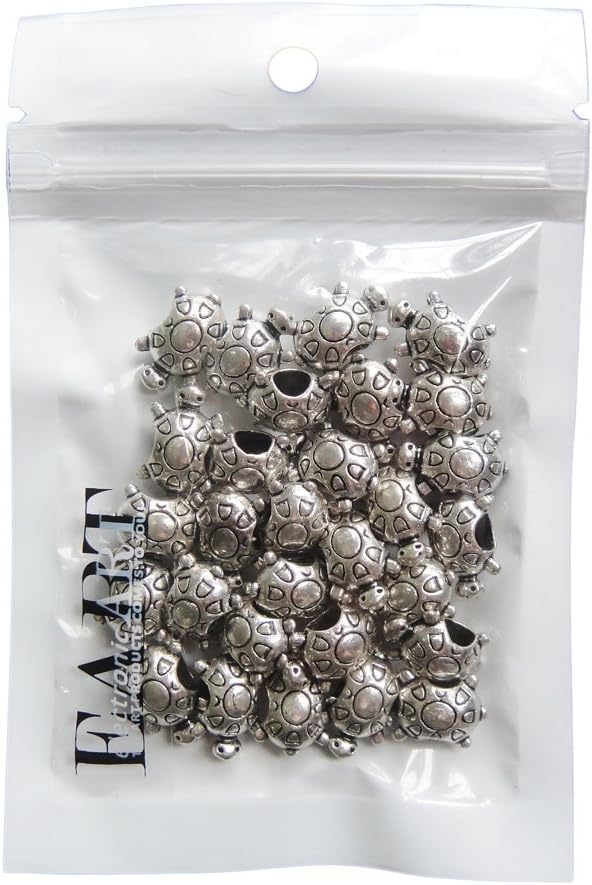 RUBYCA 30pcs Tibetan Silver Tone Spacer Beads Fit European Charms Bracelet Turtle Sun Shell