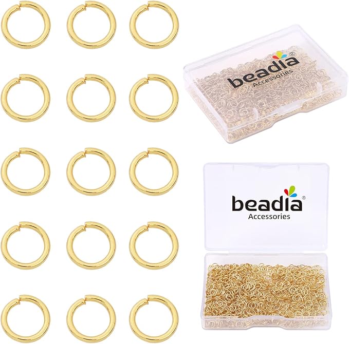 14K Gold Plated Jump Rings Non Tarnish 4mm 900pcs for Jewelry Making Findings