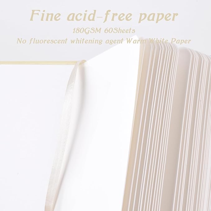 Mix Media Pad,3.5"x5.5" Small Hardcover Leather Art Sketchbook,60 Sheets(112lb/180gsm) Heavyweight Acid Free Artistic Painting Drawing Sketching Paper, Handy Pocket Journal Sketchbook.Beige