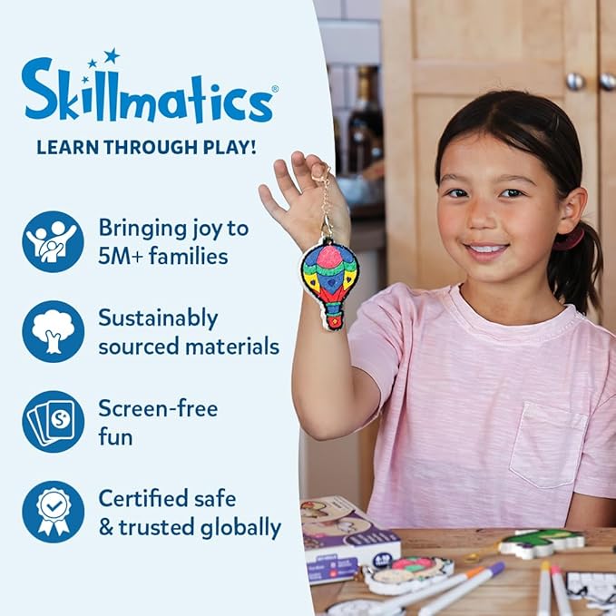 Skillmatics Art & Craft Activity - Shake-its Christmas Ornaments, DIY Holiday Decoration Kit, Glitter Craft Kit, Creative Activity, Gifts for Girls & Boys Ages 4, 5, 6, 7, 8, 9