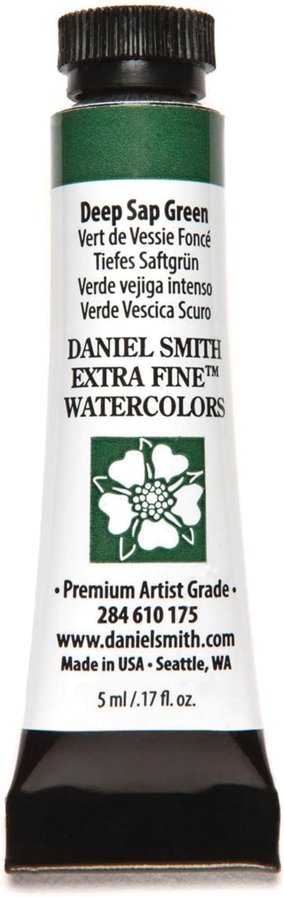 Daniel Smith Extra Fine Watercolor Paint, 5ml Tube, Deep Sap Green, 284610175