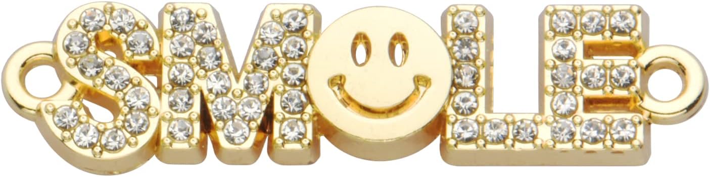 Pack of 20 Rhinestone Charms Gold Plated Pendants Pave Crystal Accessories for Necklace Bracelet Jewelry Making DIY Crafting