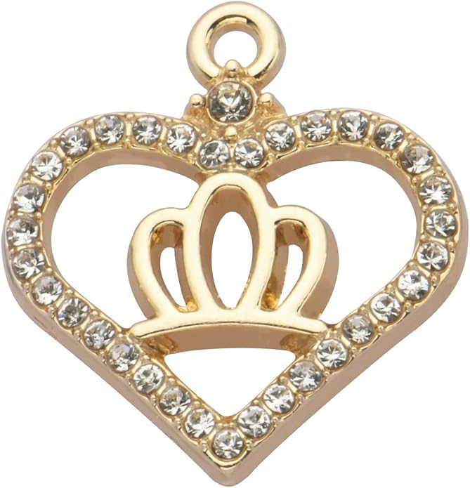 Pack of 20 Rhinestone Charms Gold Plated Pendants Pave Crystal Accessories for Necklace Bracelet Jewelry Making DIY Crafting