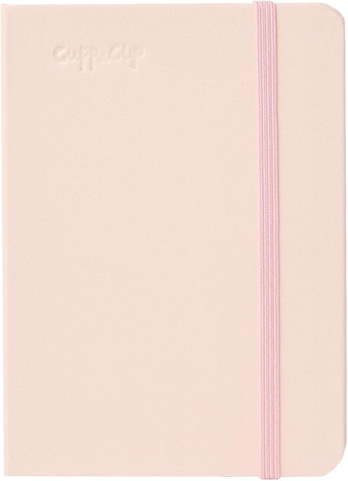 CuppaClip Watercolor Journal 300GSM Fine Grain Art Supplies for Adults Kids Watercolor Pad Wet Media Painting Wood Pulp Paper (Pink, 4.1x5.7in)