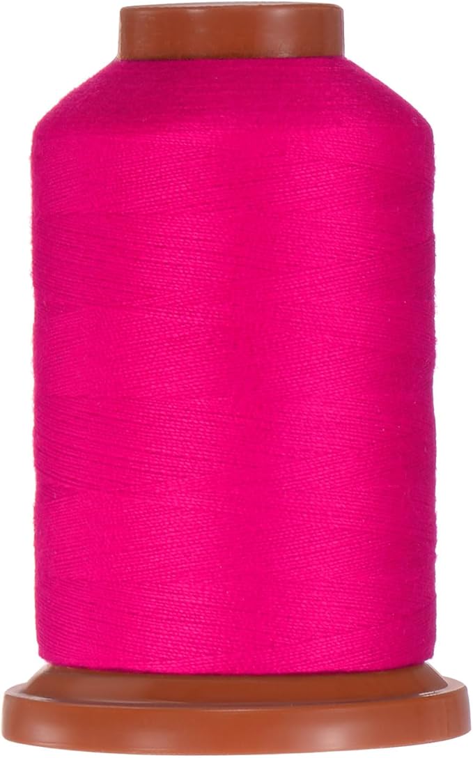 uxcell 40D/2 Sewing Thread 1100 Yards Polyester Household Sewing String Hand Stitching Polyester Cord for Clothing Stitching Shoe Bag Repairing DIY Craft Neon Pink