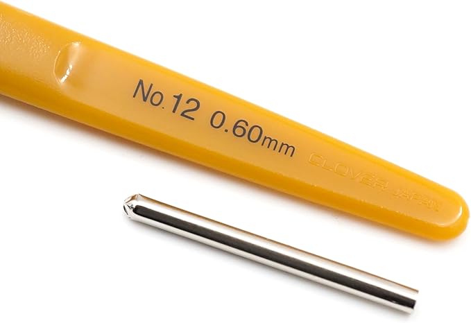 Clover 1026 Soft Touch Steel Crochet Hooks, No. 12/0.60mm