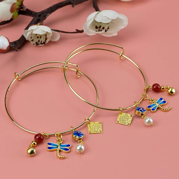 UPINS 60Pcs Gold Expandable Bangle Bracelets Adjustable Wire Blank Women Bracelets for DIY Jewelry Making