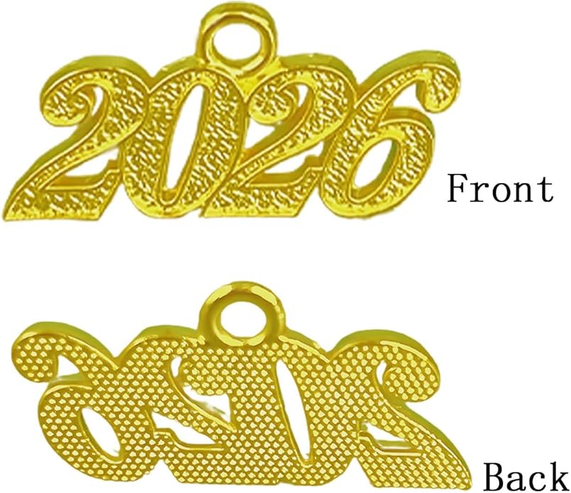 50 pieces 2026 Year Charm for Graduation Tassel Graduation Charm Pendant for DIY Jewelry Making