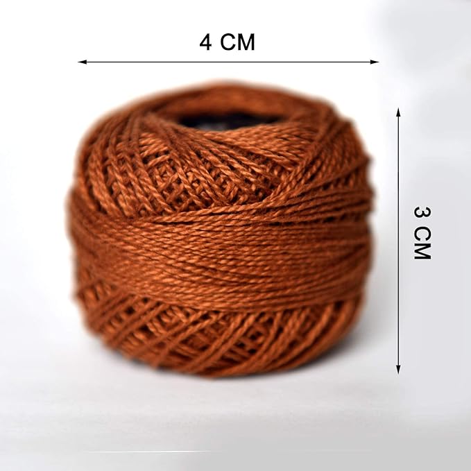 colored bird Crochet Thread 10 Balls Size 8 for Crochet Cross Stitch Needlepoint Hand Embroidery (caffee Series)
