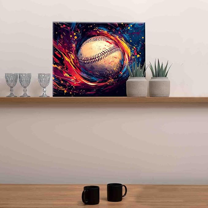 DIY Paint by Numbers,Canvas Oil Painting Kit for Kids & Adults,16x20 Inch Acrylic Oil Painting On Canvas,Dazzling Rugby,Number Painting DIY Craft Kits for Home Room Decoration DIY Frame