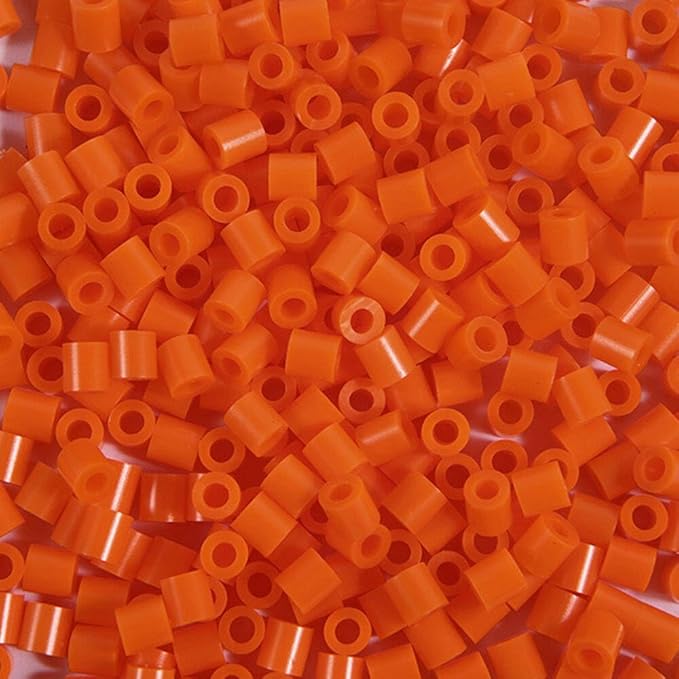 2000pcs 5MM Orange Fuse Beads Iron Beads for Crafts,Melting Bead Handmade Decor DIY Make (Color 9)