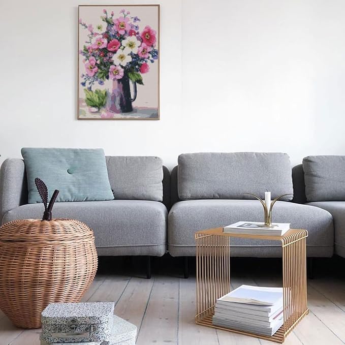 Flowers Stamped Cross Stitch Kits Flowers Cross Stitch Patterns,Dimensions Cross Stitch Kits Embroidery Kit Arts and Crafts for Beginners 15.7x11.8 inch