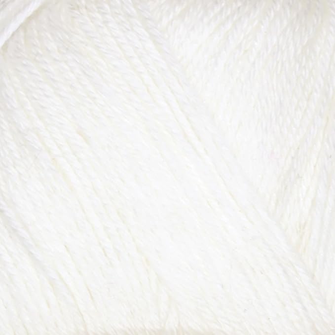 JubileeYarn Baby Soft Bamboo Cotton Yarn - 50g/Skein - Cotton White - 4 Skeins