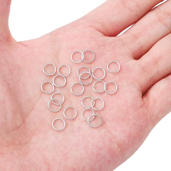 Platinum Plated Jump Rings Non Tarnish 7mm 300pcs for Jewelry Making Findings
