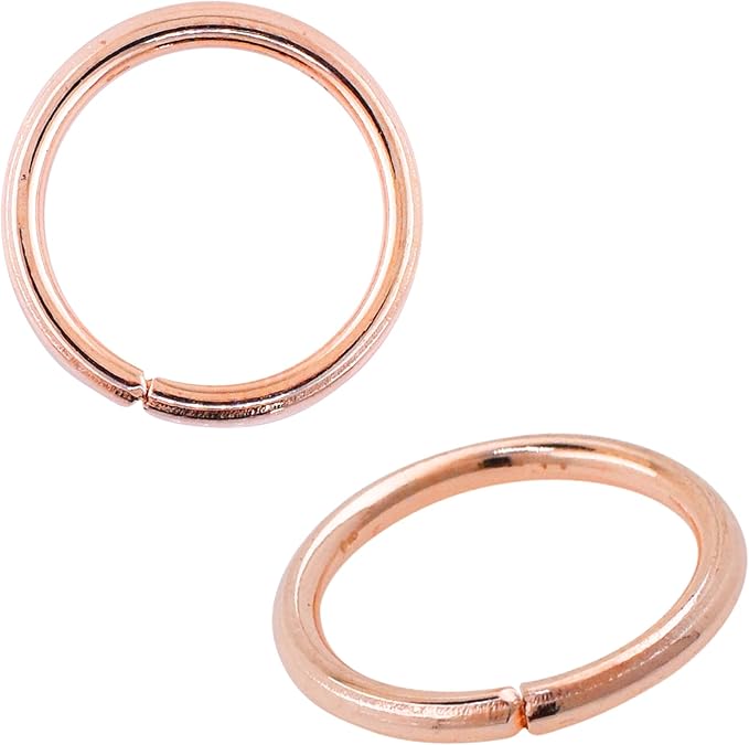 Mandala Crafts Assorted Rose Gold Color Jump Rings Jewelry Findings Metal O Rings for Jewelry Making Supplies - 1000 7mm Small Open Jump Rings Kit for Necklace Earring