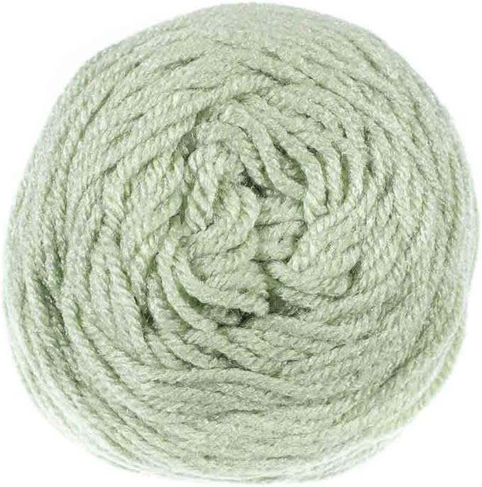 Craft County Size 4 (Medium) 100% Acrylic Fiber Yarn – Variety of Color and Pattern Options – for Crochet, Knitting, and Weaving (Frosty Green)