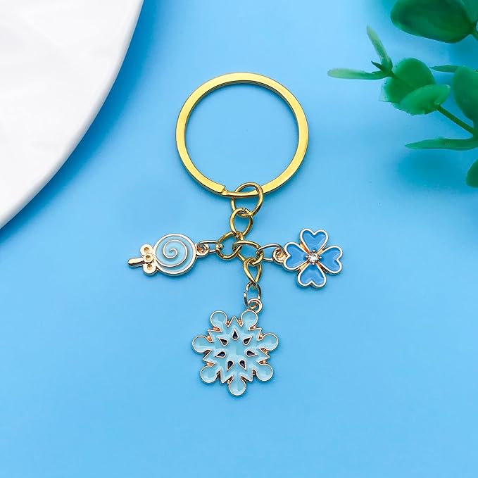 Youdiyla 60pcs Alloy enamel lake blue series fixed set Pendant Jewelry Making DIY Keychain Earrings Pendant Various Design Charms for Jewelry Making Bracelets Necklace (HK552)