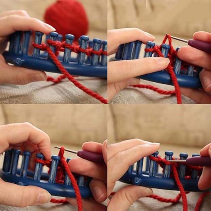 QUPA AM STORE JapanAmStore Round Knitting Loom Set Plastic Circle Knitting Loom for Hats Scarf Shawl (1 Set)