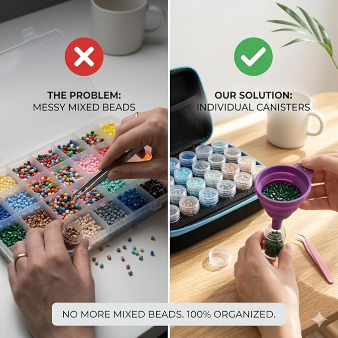 Premium 2.6mm Fuse Beads Craft Kit - 30 Colors Mini Melty Beads for Detailed Pixel Art, Stress Relief Hobby Project for Adults, DIY Pattern Decorations & Ornaments-Blue