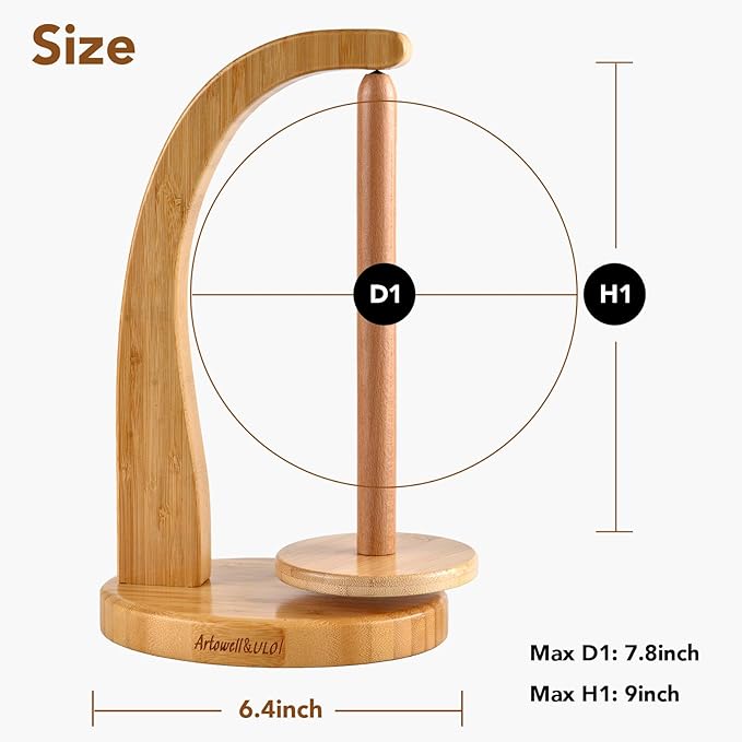 ULOI Crochet Yarn Holder - Upgrade with Crochet Accessories Storage Attachment, Magnetic Wooden Yarn Storage for Knitting Accessories, Perfect for Crocheting and Knitting Projects, Natural Wood Finish