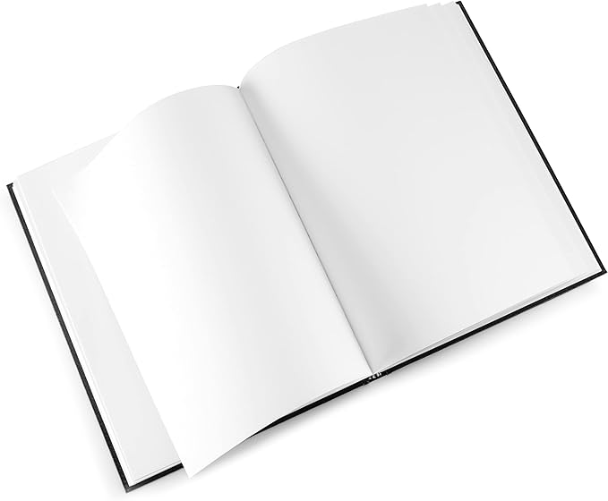 Pentalic - 8.5"x 11" Hardbound Sketchbook, 110 Sheets, Black