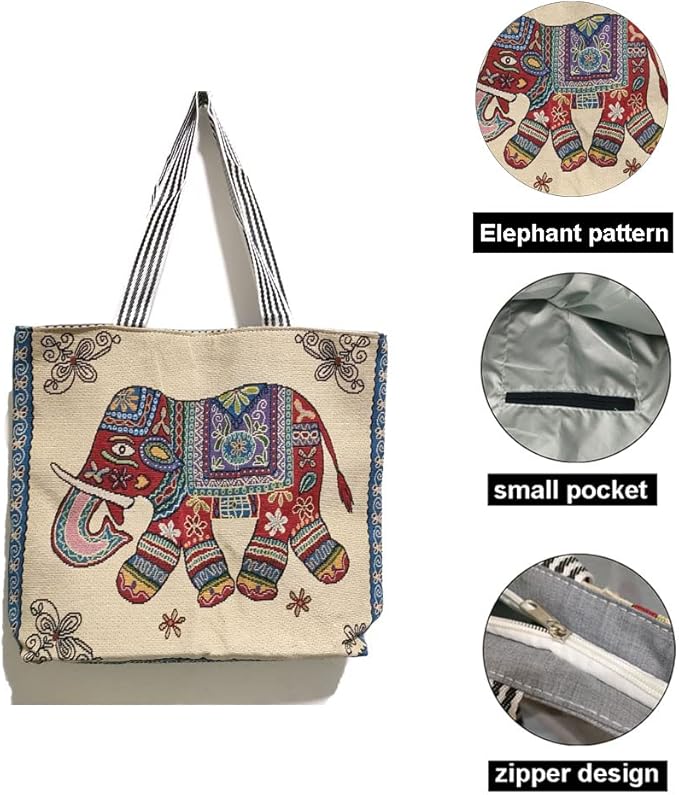 Crochet Bag Organizer for Yarn, Large Knitting Bag Portable Yarn Storage Bag for Knitting Needles Crochet Hooks (B)
