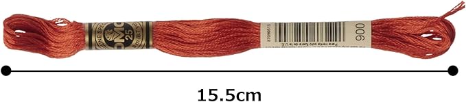 DMC 6-Strand Embroidery Cotton Floss, Dark Burnt Orange