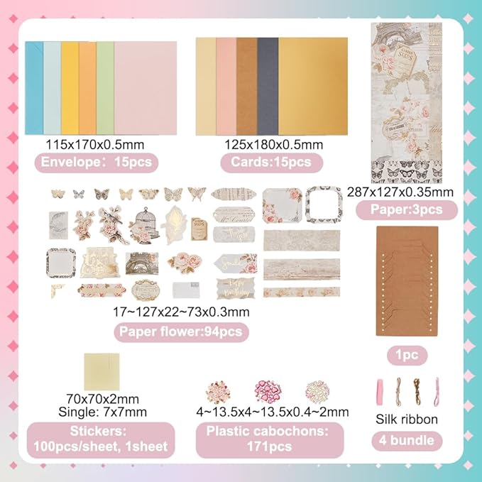 AHANDMAKER DIY Envelope & Card Making Kits, Handmade Greeting Card Sets Make Your Own Card Crafts Teacher Appreciation Cards for Festival Mother's Day Christmas Birthday Classroom Exchange Gift