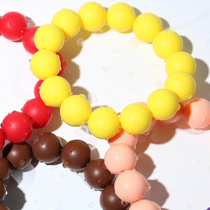 120pcs 15mm Bulk Silicone Beads for Pens, Keychains, Necklaces and Bracelets Making, Assorted Rubber Beads Set (Yellow)