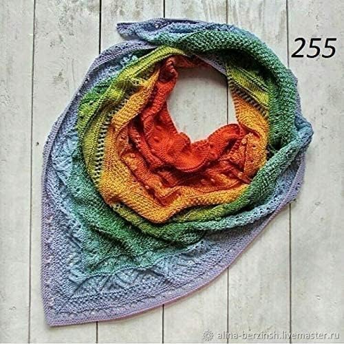YarnArt Flowers – Gradient Cotton Acrylic Blend, 250g (8.8 oz), 1094 yds, Lightweight Sport Yarn for Crochet, Knitting, Shawls, Summer Projects (255)