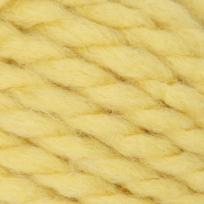 Estako Cozy Thick & Quick Yarn (4 Skeins Pack) 20% Wool 80% Acrylic Soft Super Bulky Weight #6 Knitting and Crocheting Yarn (4 x 3.52 Oz) / (4 x 65 Yrds) (52093-Yellow)